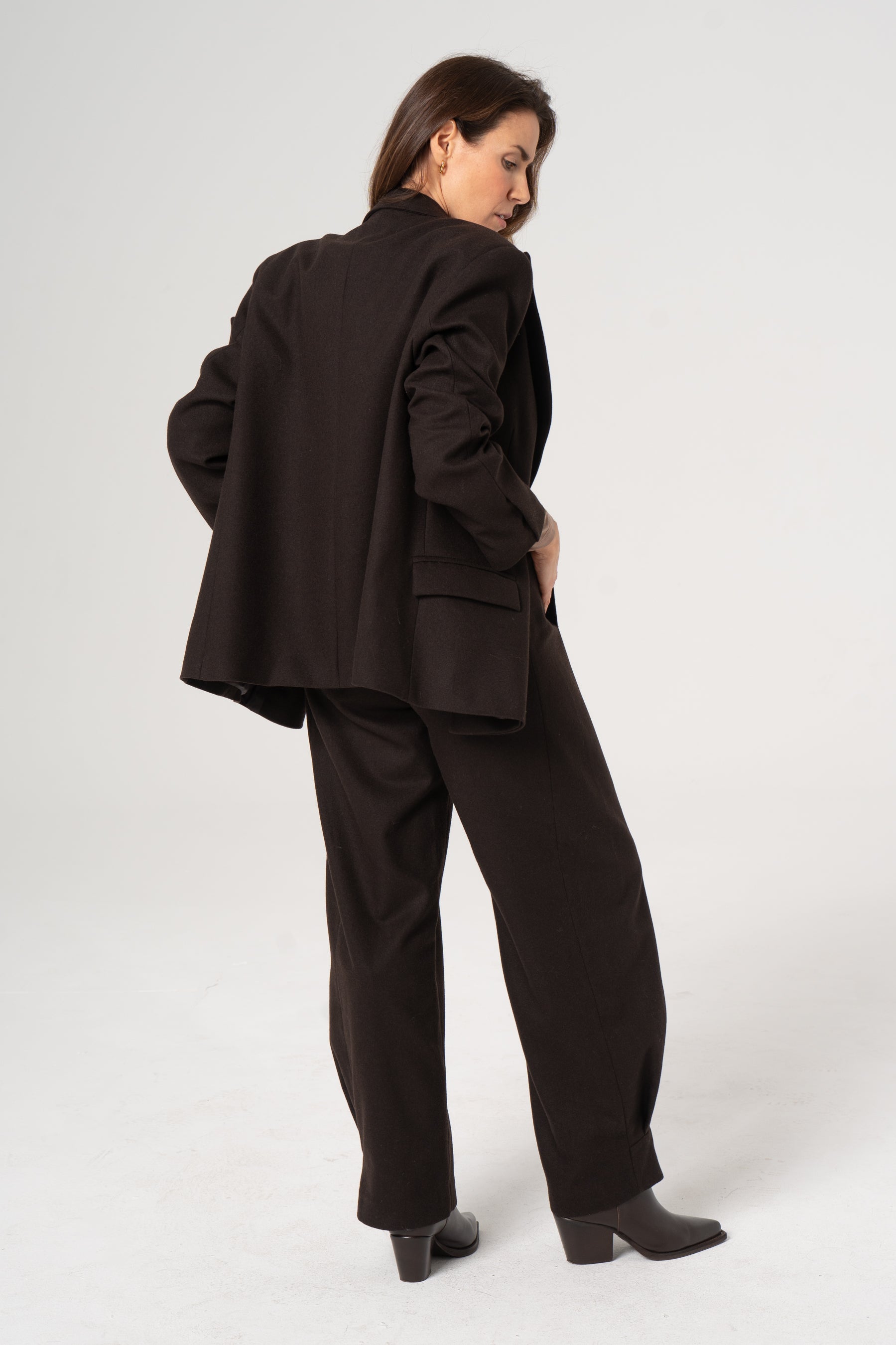 Marynarka wełniana LISA czekoladowa