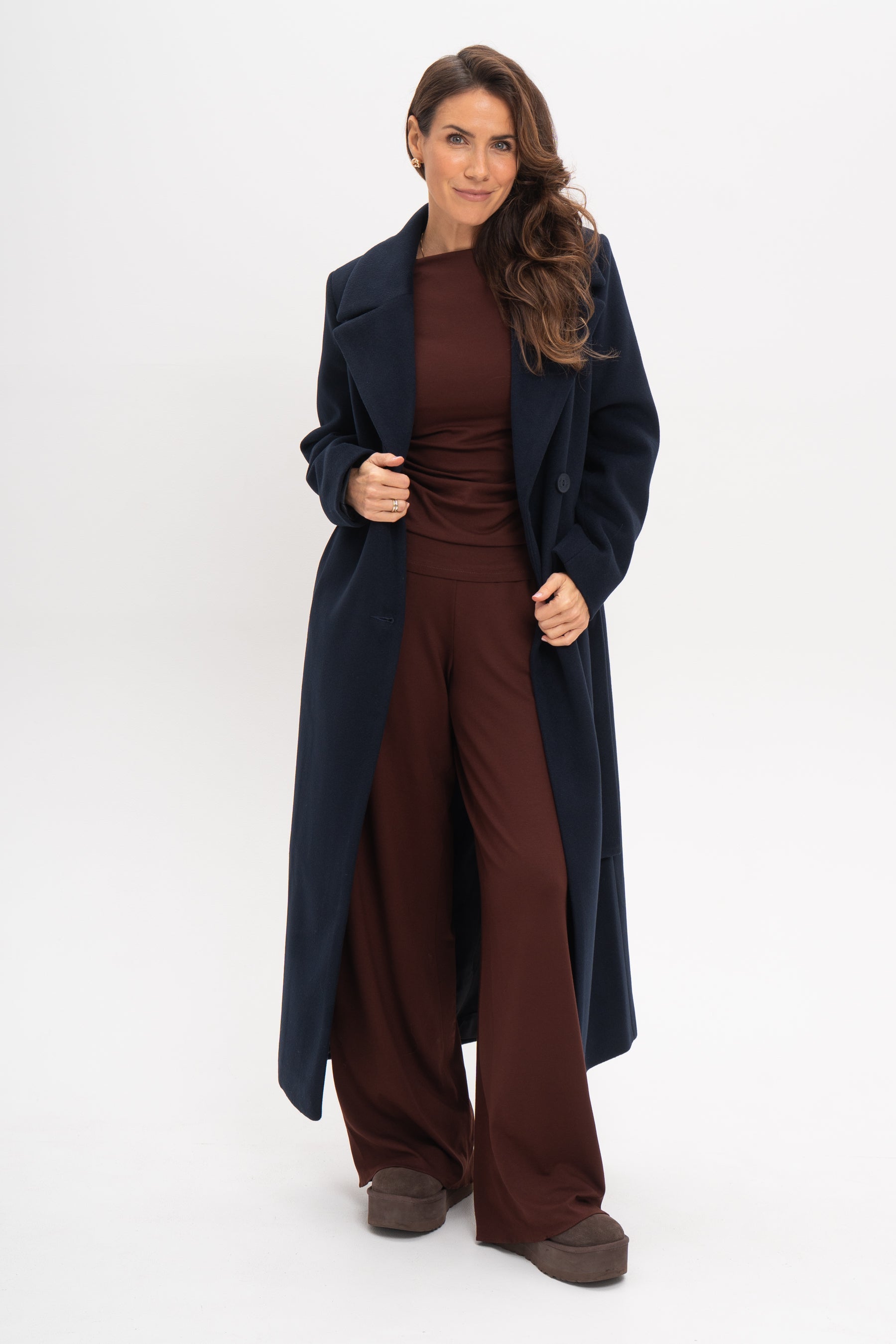 Spodnie Olga long czekoladowe