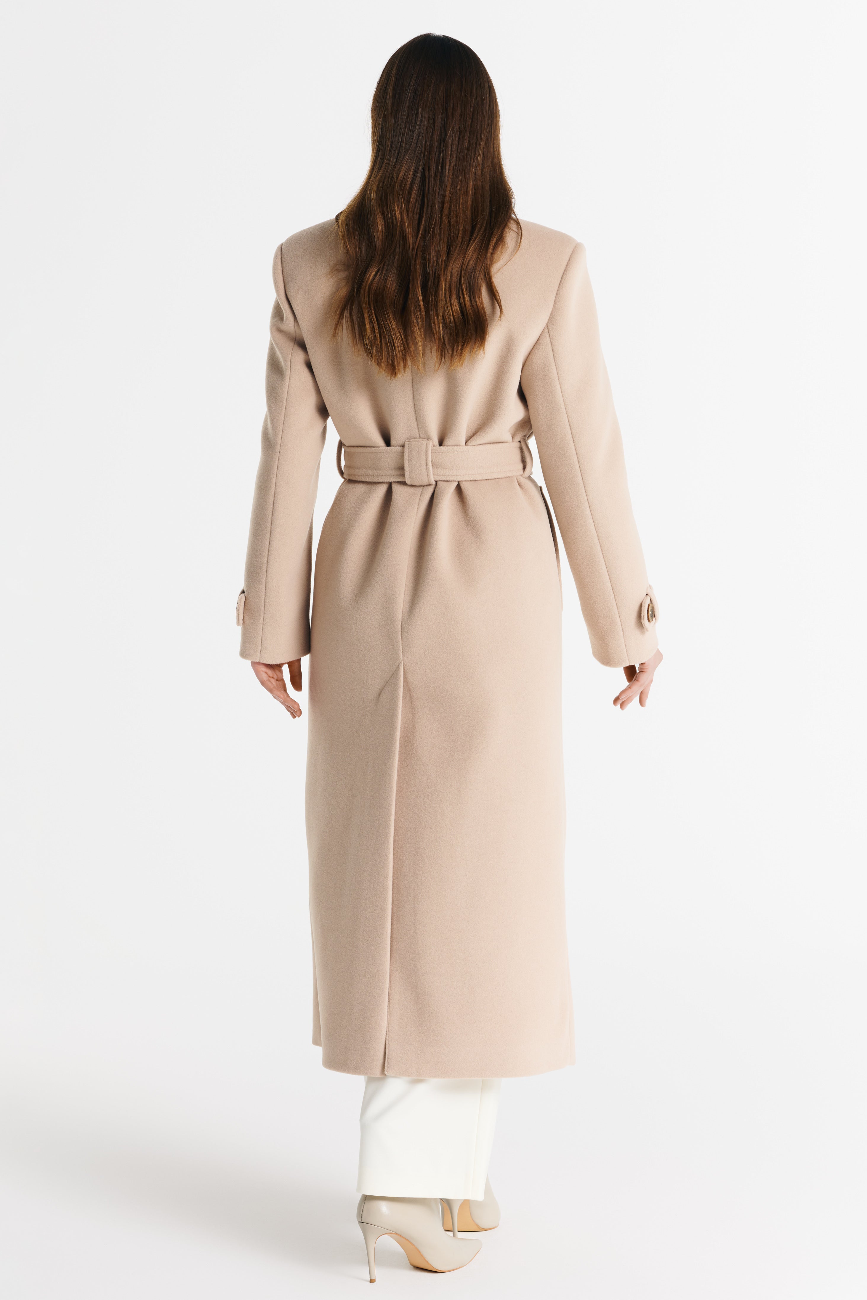 Płaszcz MALWINA maxi beżowy