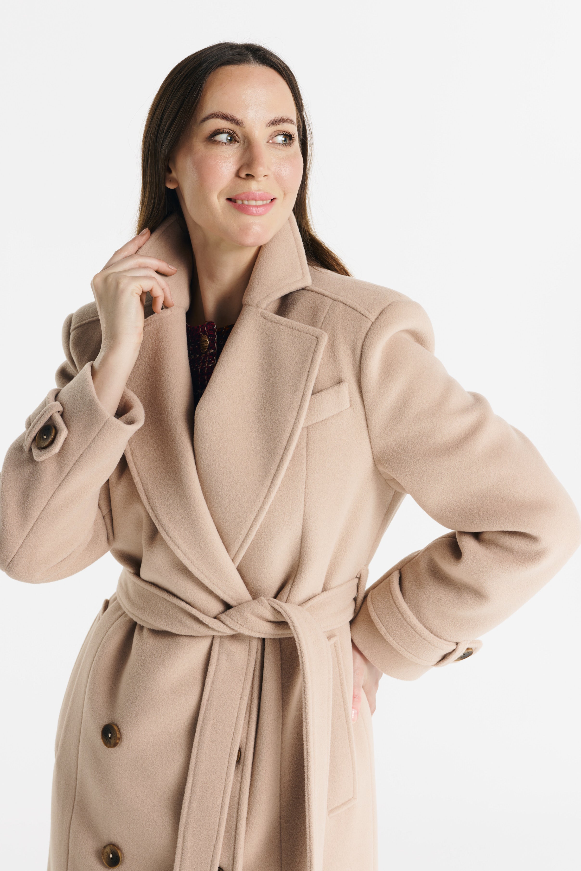 Płaszcz MALWINA maxi beżowy