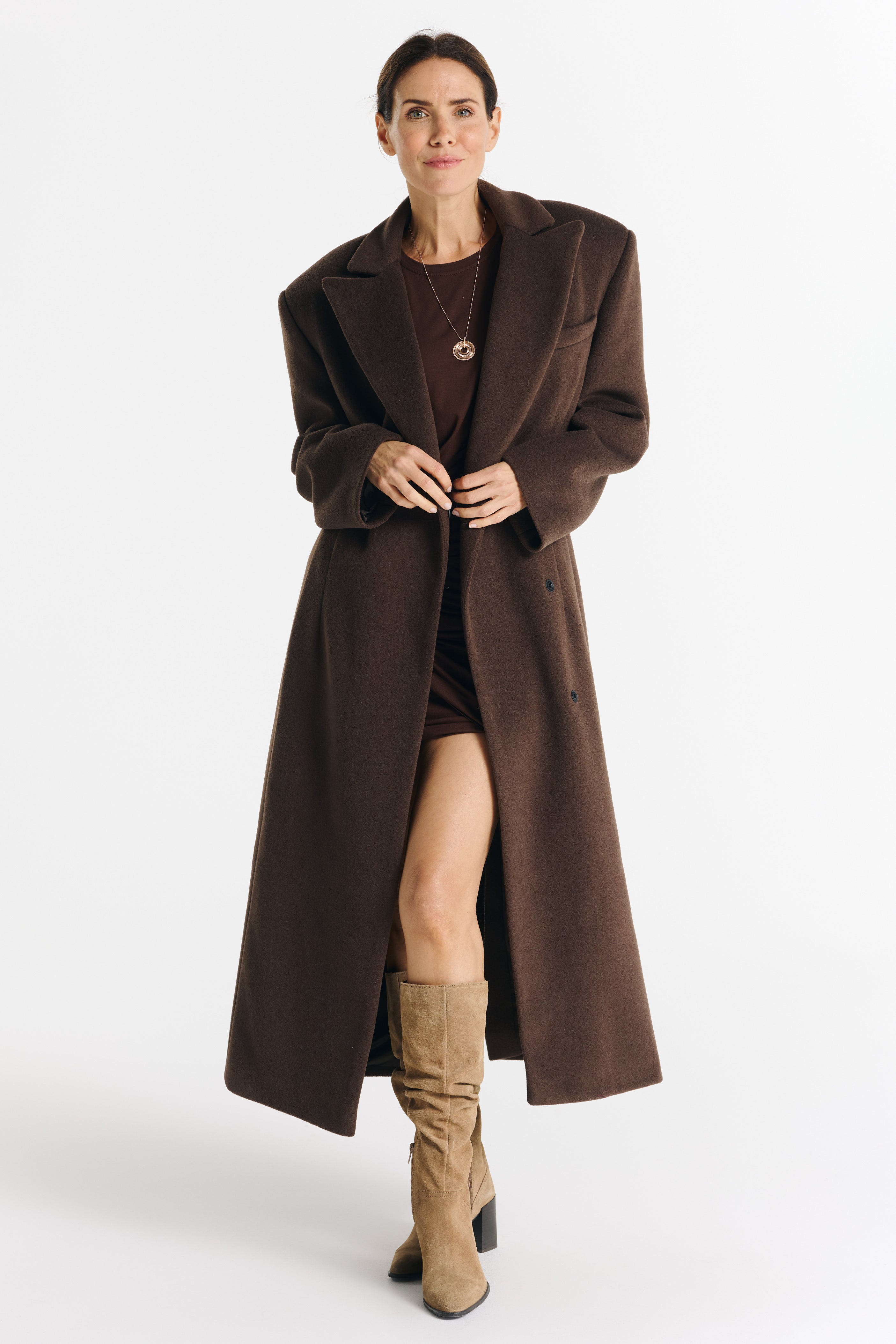 Płaszcz FRANKIE czekoladowy