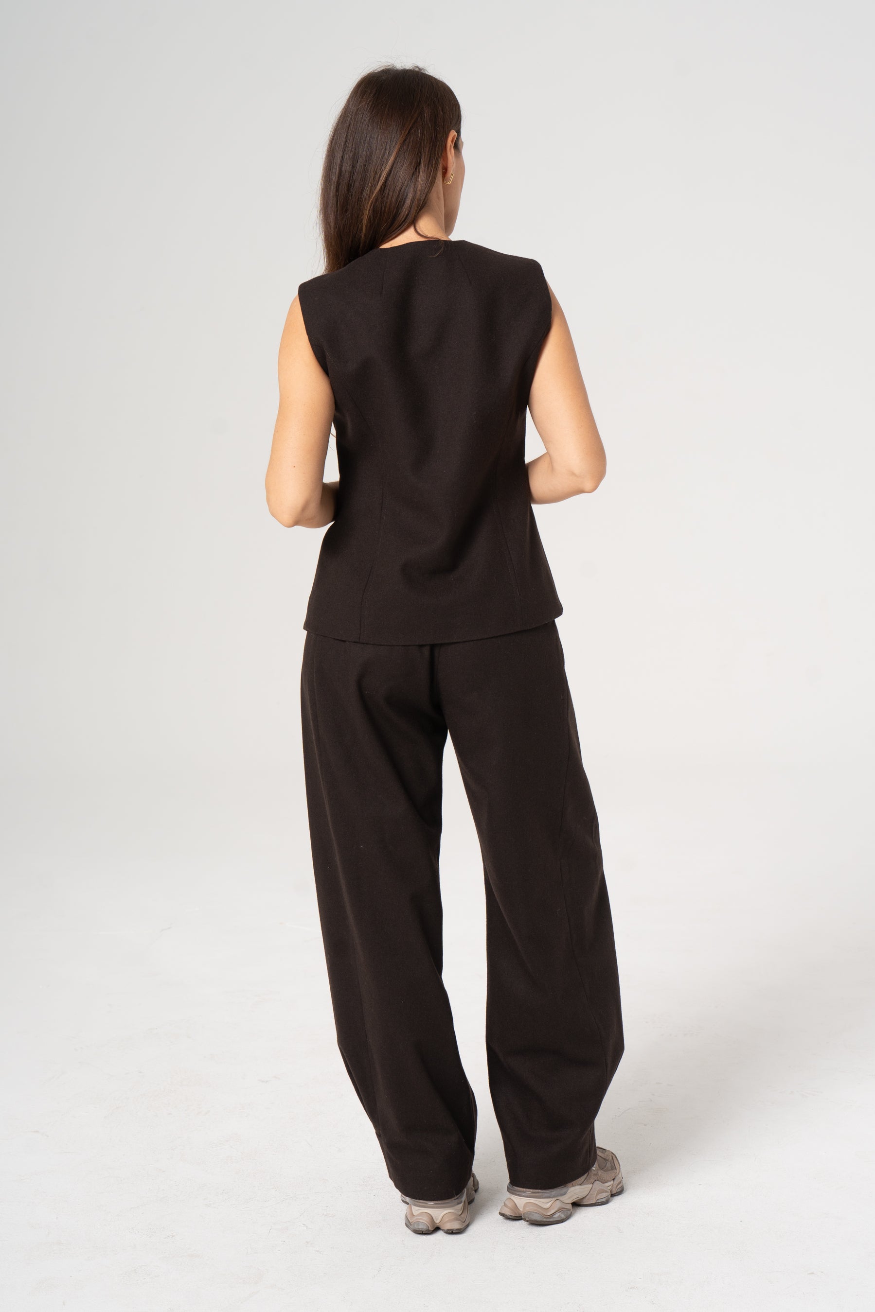 Spodnie wełniane ROMA czekoladowe