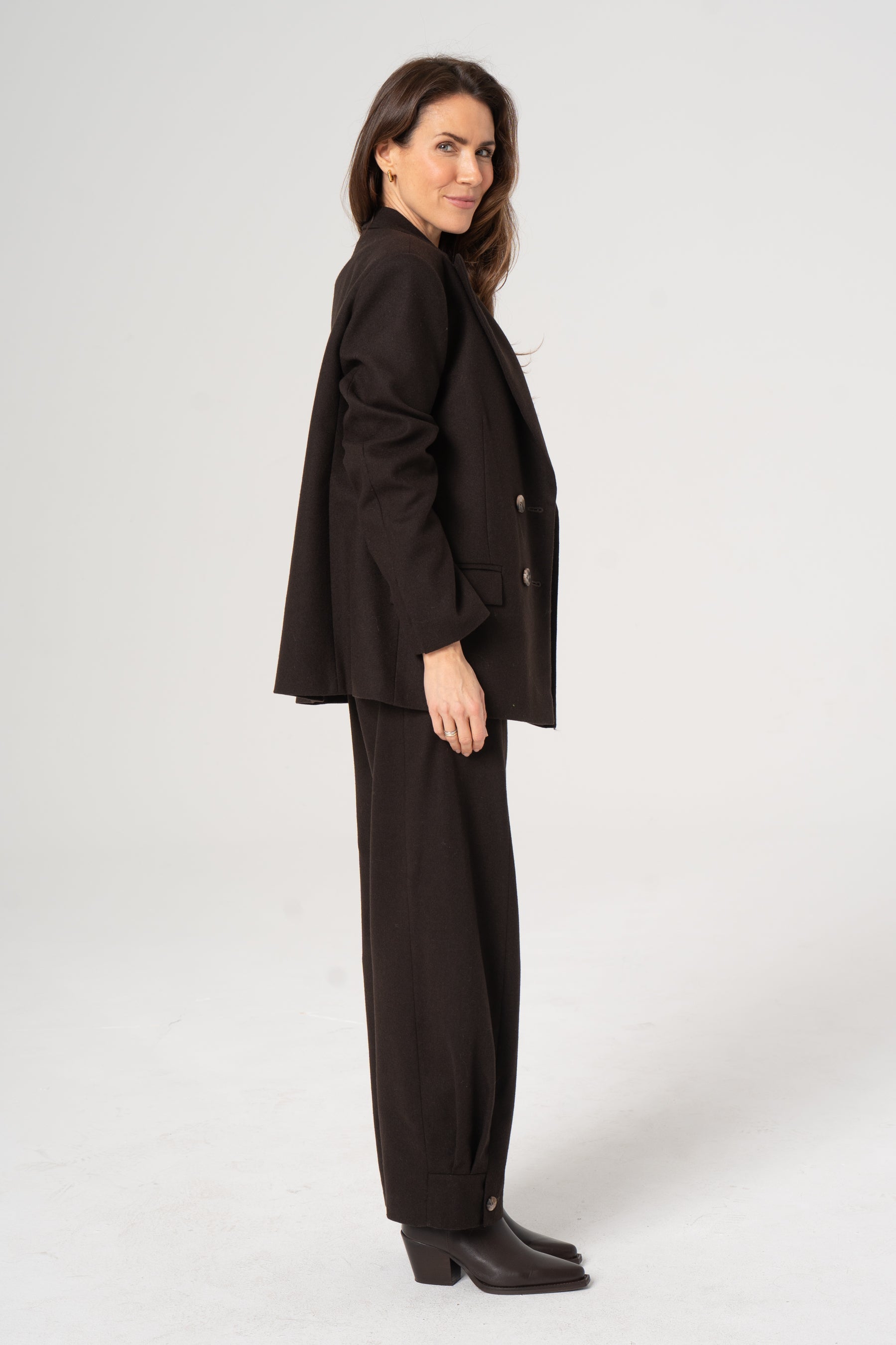 Marynarka wełniana LISA czekoladowa