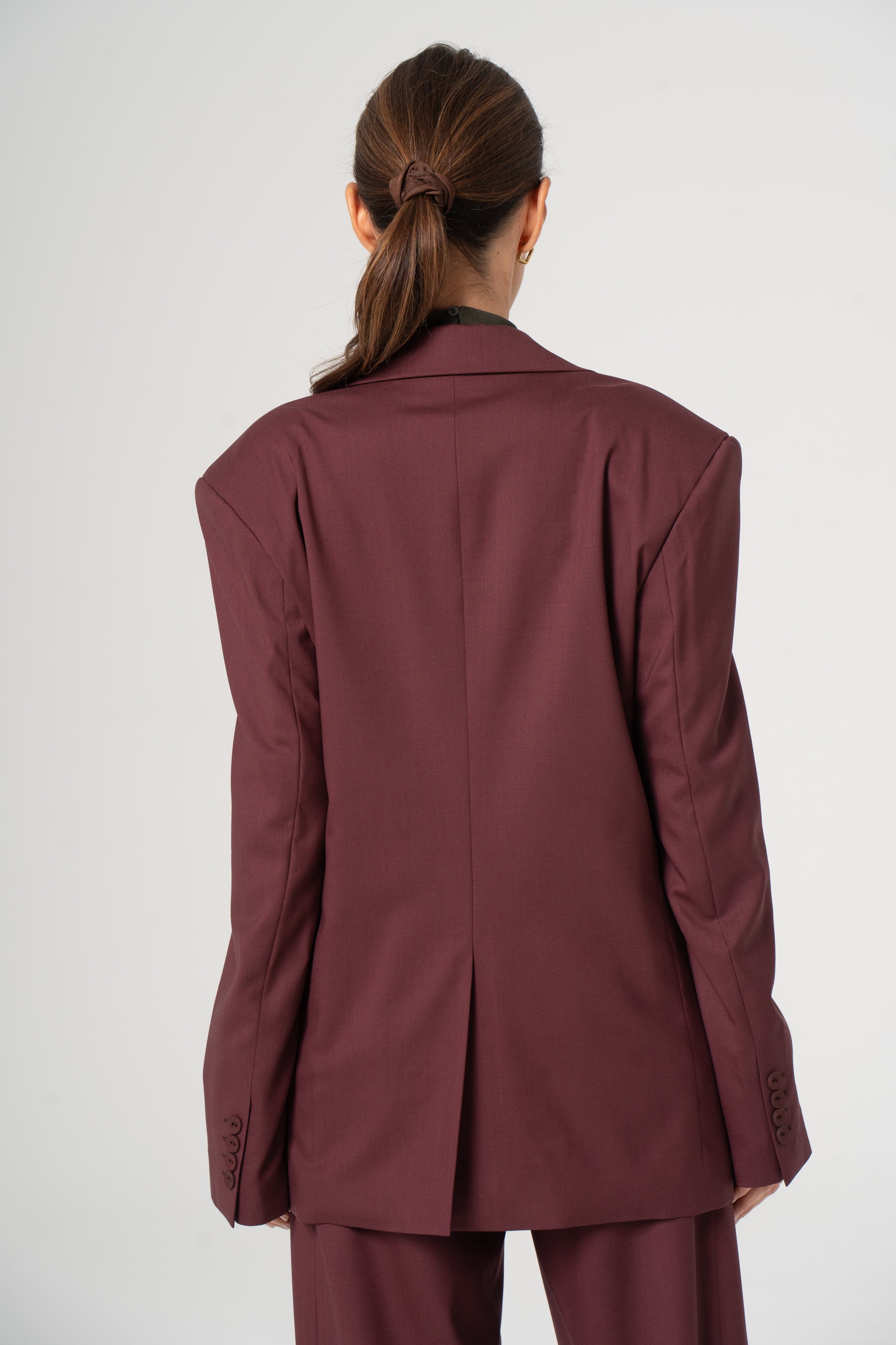 Marynarka wełniana ERNESTA bordowa