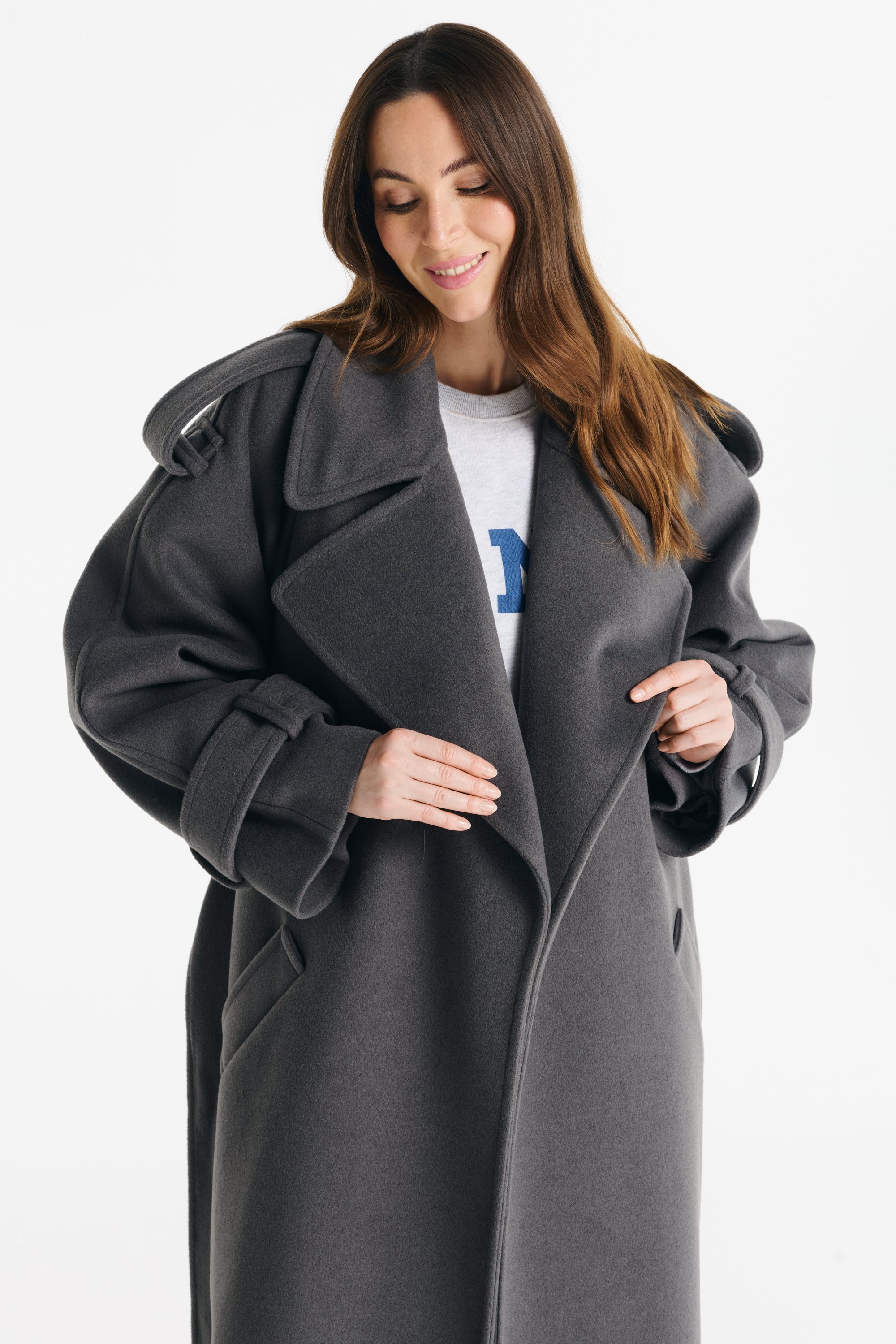 Płaszcz BARBARA szary