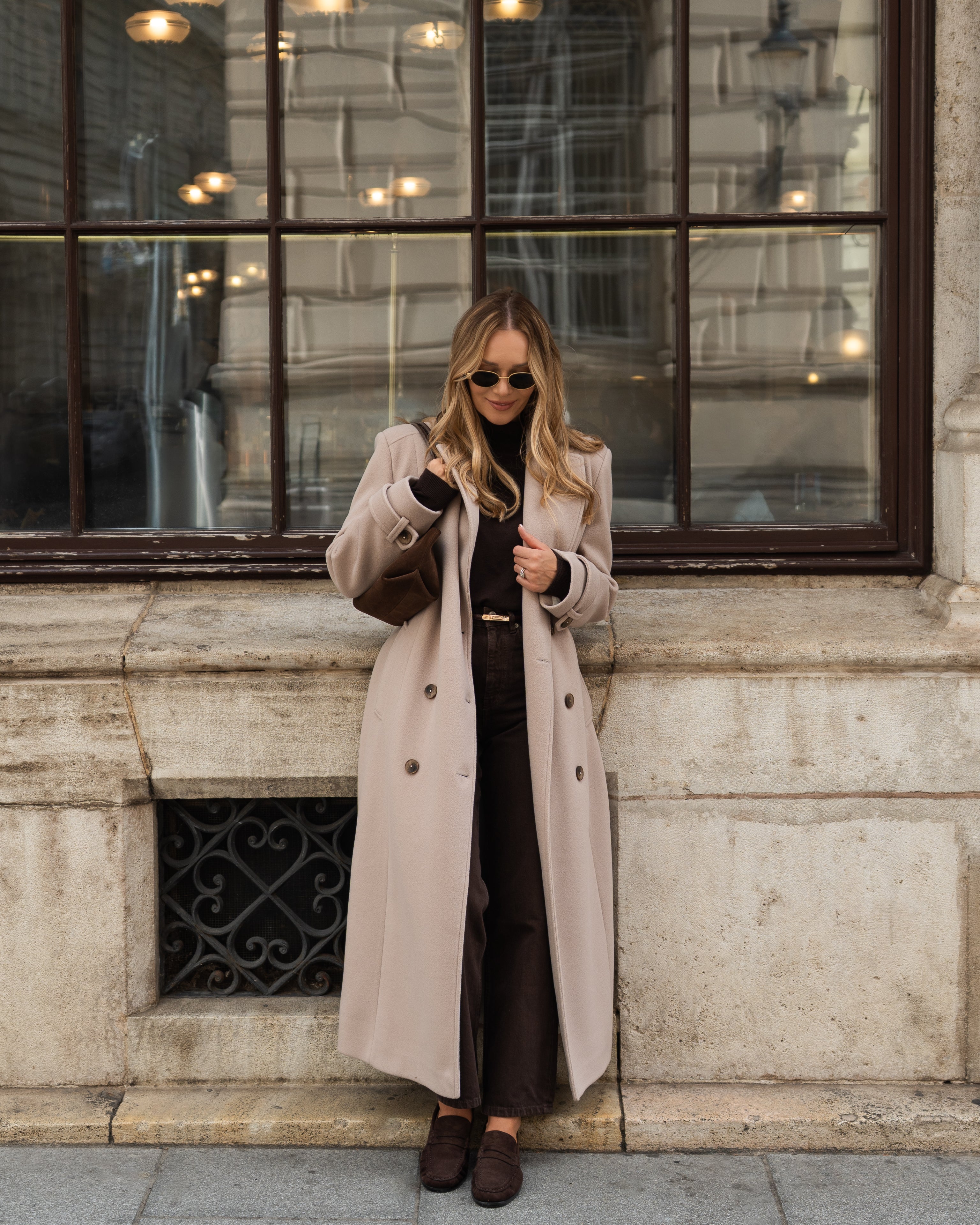 Płaszcz MALWINA maxi beżowy