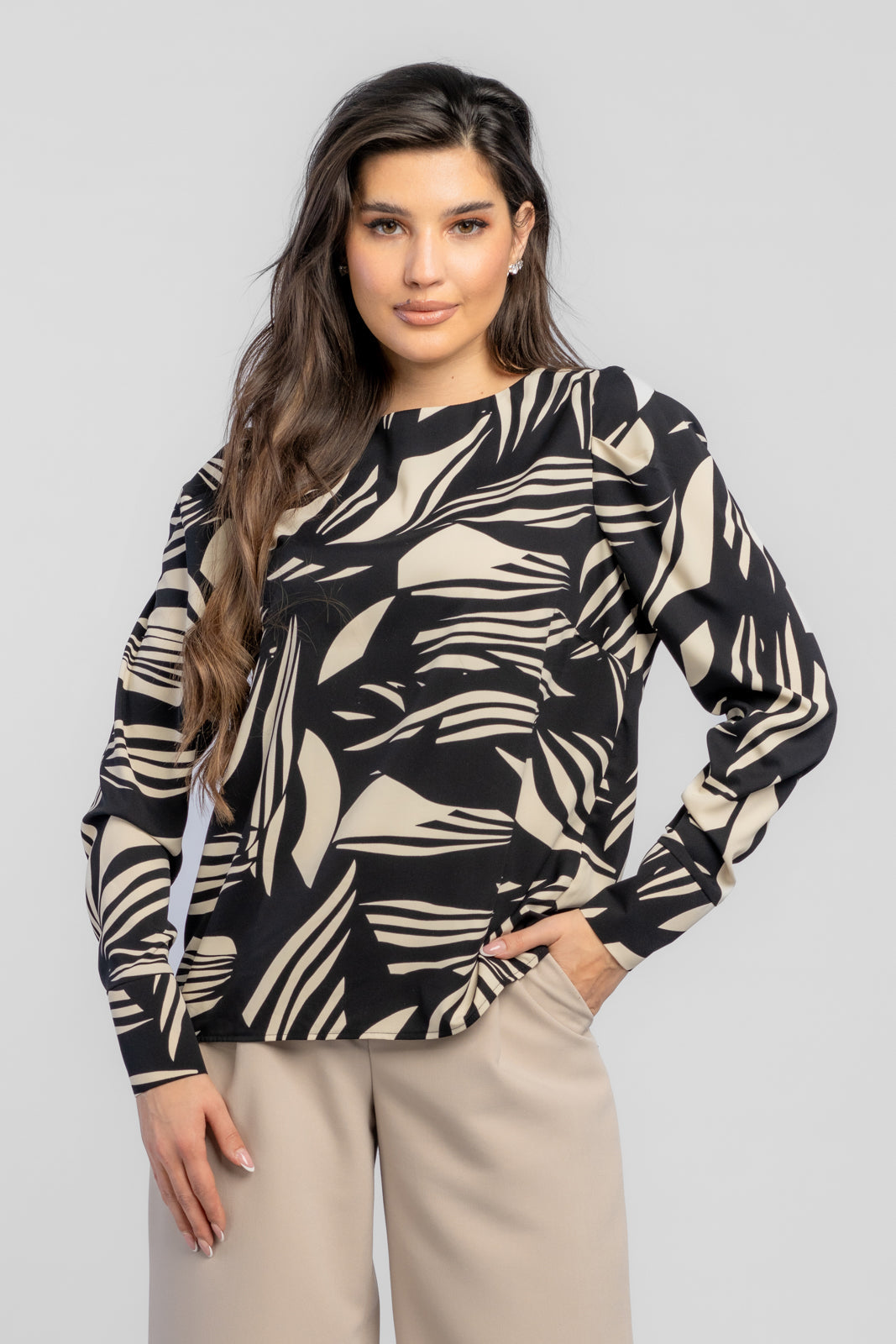 Bluzka VERA czarna print
