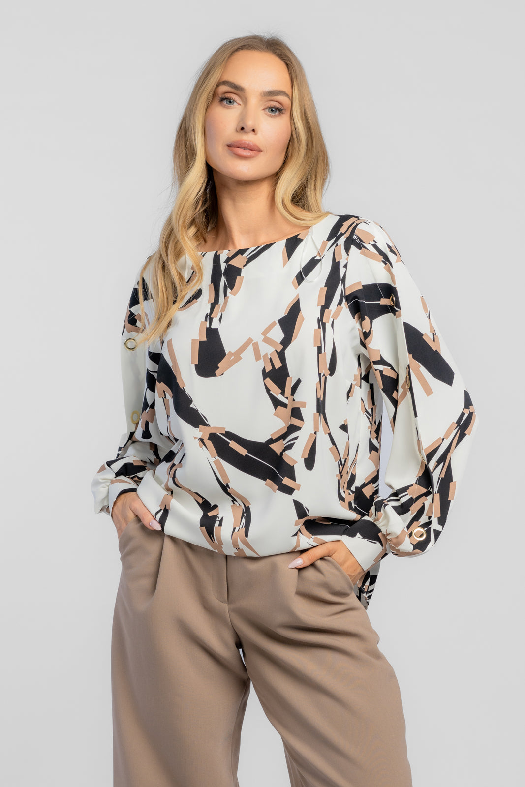 Bluzka VERA śmietankowa print
