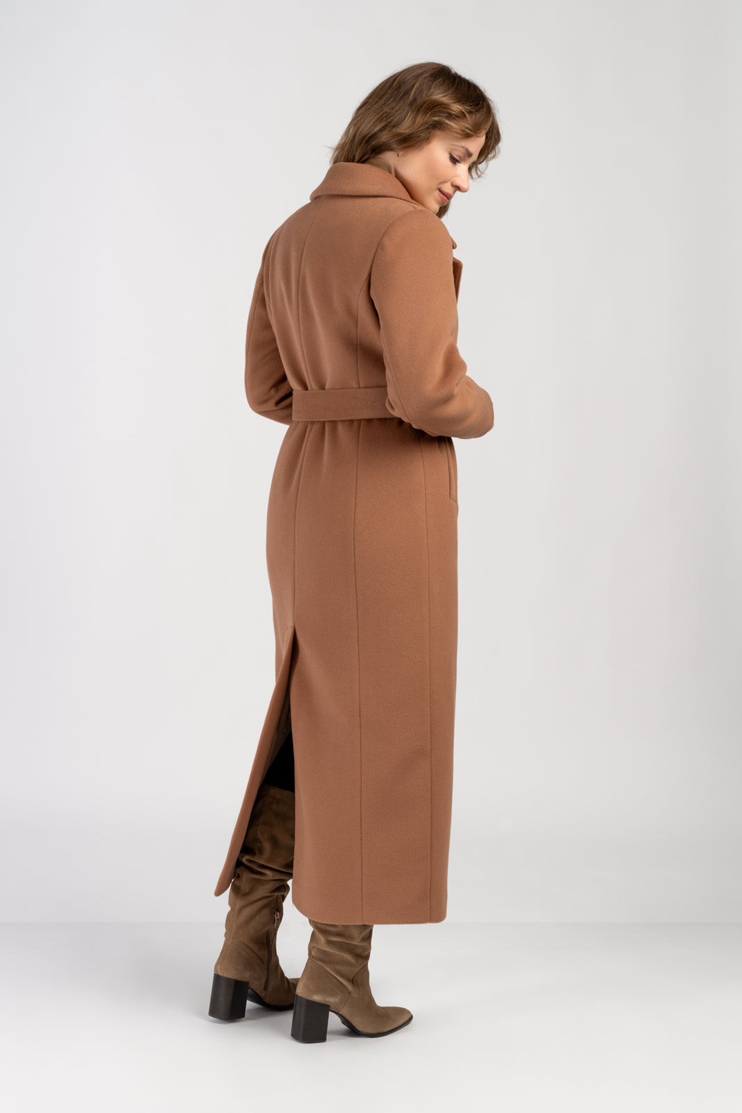 Płaszcz VERONA maxi camelowy